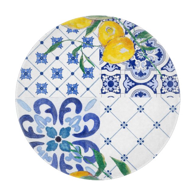 Planche À Découper méditerranéen, Amalfi, carré simple        (Devant)