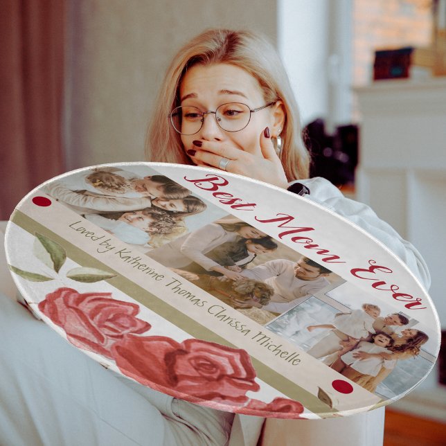 Planche À Découper Meilleure Maman Jamais Rouge Roses Chic Elegant Fê (Créateur téléchargé)