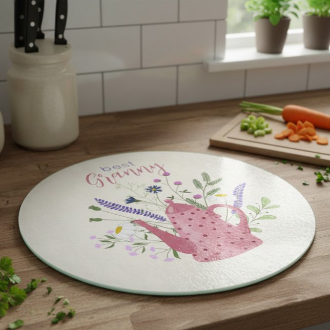 Planche À Découper Meilleure table de coupe en verre rond Granny pers (Créateur téléchargé)