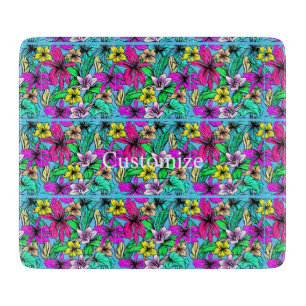 Planche À Découper Mélange de fleurs tropicales Thunder_Cove