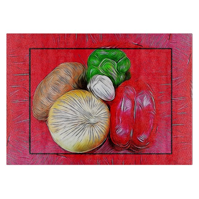 Planche À Découper Mélange végétarien (Devant)