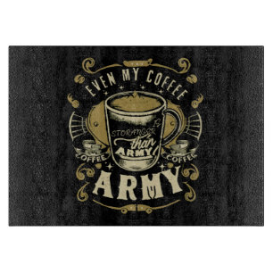 Planche À Découper Même mon café est plus fort que l'armée