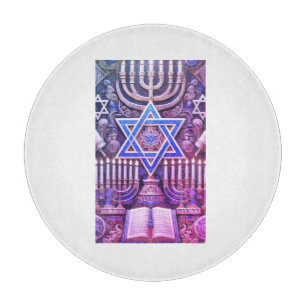Planche À Découper Menorah hébraïque judaïsme juif