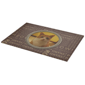 Planche À Découper Meow Motif Brown Ajouter votre propre photo de cha