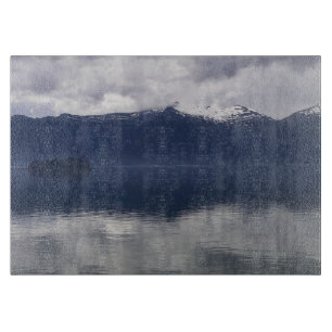 Planche À Découper Mer alaskien brumeux aux nuances de bleu