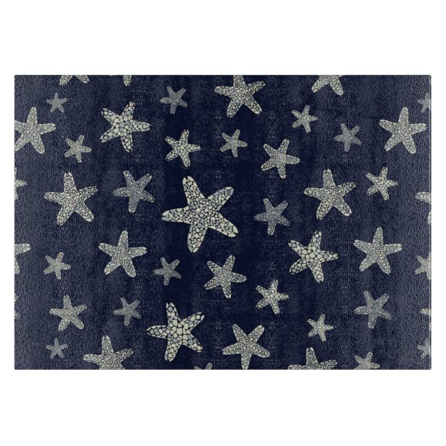 Planche À Découper Mer de motif d'étoiles de mer (Devant)