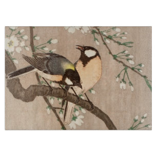 Planche À Découper Mésange japonaise asiatique Ohara Koson Oiseau Cha