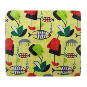 Planche À Découper Mi-siècle Moderne Conception Atomique