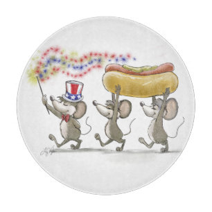 Planche À Découper Mic, Mac & Moe's Happy 4 juillet Cutting Board