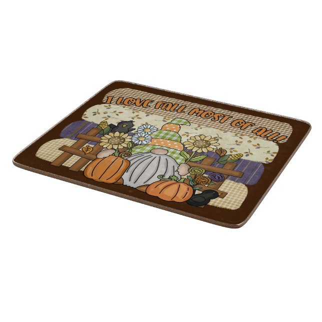 Planche À Découper mignon amour gnome automne saisonnier (Coin)