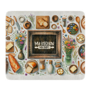Planche À Découper Mignonne Pays Ma Cuisine/Mes Règles