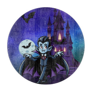 Planche À Découper Mignonne, whimsical Halloween vampire