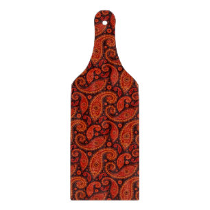 Planche À Découper Mignons motifs paisley tourbillonnants marron