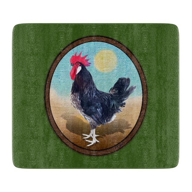 Planche À Découper Minorque Rooster Vintage Oval (Devant)