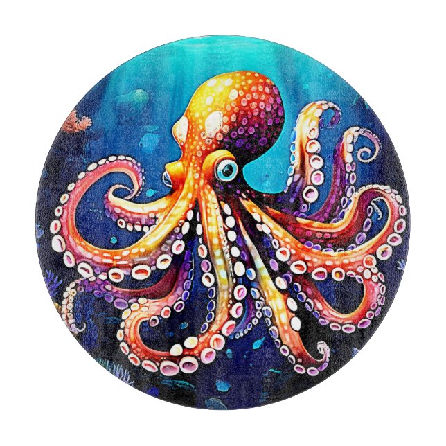 Planche À Découper Mode Octopus coloré (Devant)