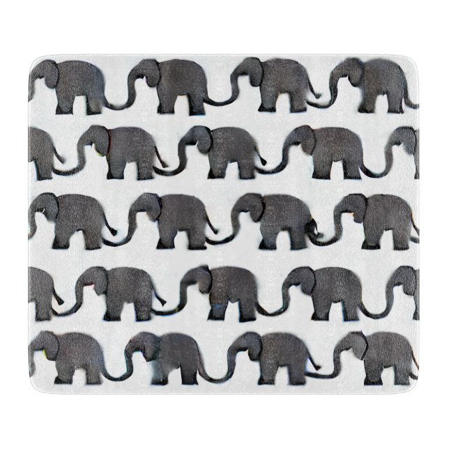 Planche À Découper Modèle d'éléphant gris (Devant)