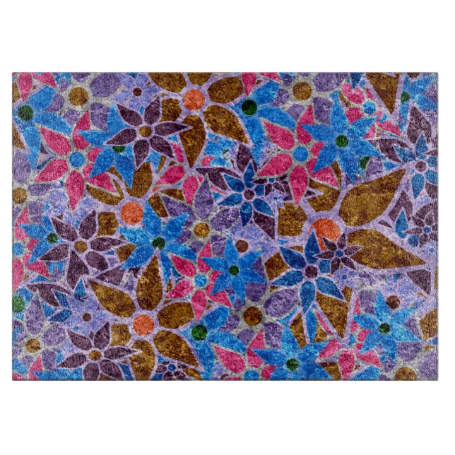 Planche À Découper Modèle floral tendance #13 (Devant)