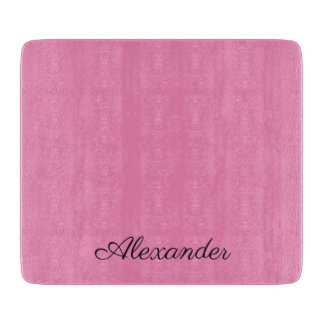 Planche À Découper Modèle rose moderne, Script noir