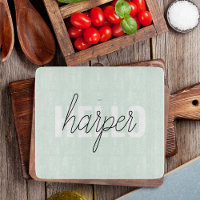 Modern Pastel Mint Bonjour Et Vous Nom