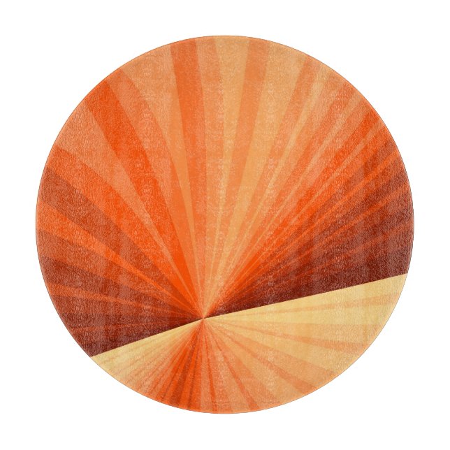 Planche À Découper Moderne Abstrait Orange Rouge Vanille Graphique Fr (Devant)
