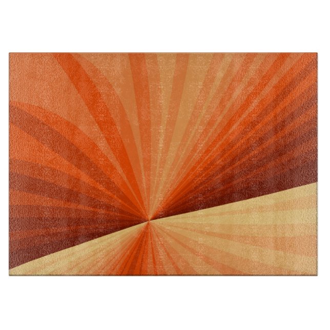 Planche À Découper Moderne Abstrait Orange Rouge Vanille Graphique Fr (Devant)