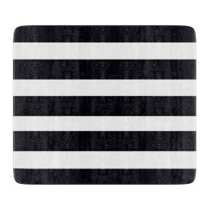 Planche À Découper Moderne Classy Chic Girly Black White Stried