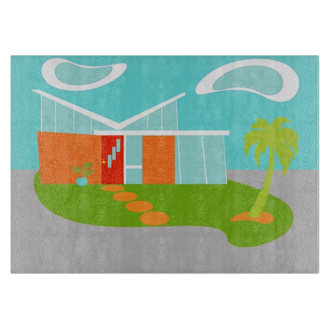 Planche à découper moderne de la maison de dessin  (Devant)