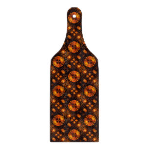 Planche À Découper Moderne Élégant Bohème Doré Motif d'Art Abstrait #