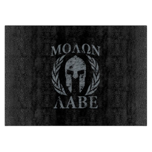 Planche À Découper Molon Labe Grunge Masque spartiate