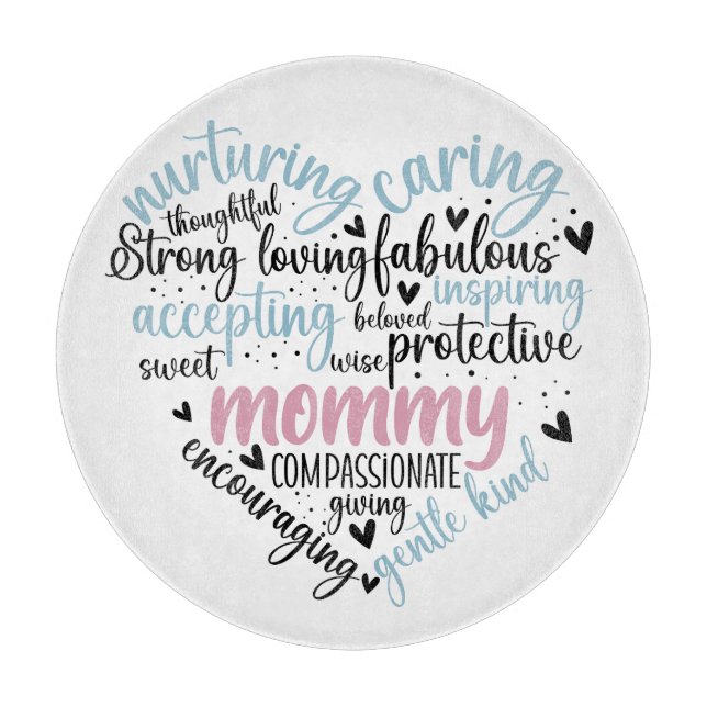 Planche À Découper Mommy Loving Caring giving gentle  (Devant)