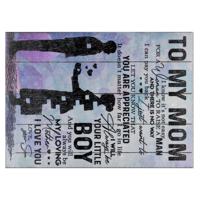 Planche À Découper Mon Fils À Mon Cadeau Maman | Belle cadeau de vaca (Devant)