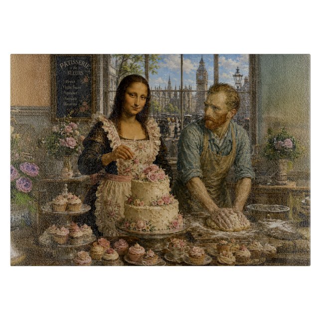 Planche À Découper Mona Lisa & Van Gogh Bake Off (Devant)