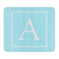 Monogramme bleu ciel simple