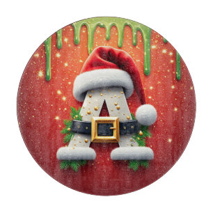 Planche À Découper Monogramme de Noël A pour les cadeaux d'hiver