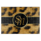 Monogramme élégant d'empreinte de léopard -