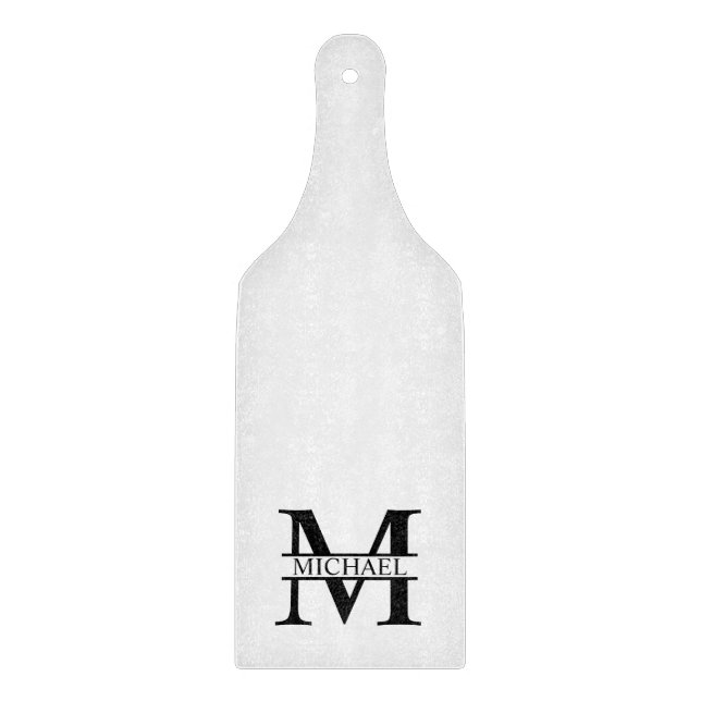 Planche À Découper Monogramme et nom personnalisés (Devant)