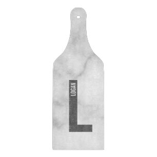 Planche À Découper Monogramme et nom personnalisés modernes