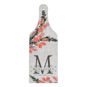 Planche À Découper Monogramme Floral Famille Vintage Année C