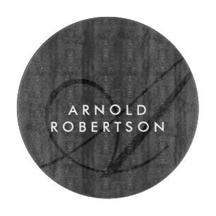 Planche À Découper Monogramme moderne gris clair tendance