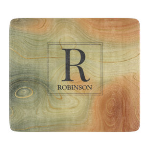 Planche À Découper Monogramme moderne tendance en marbre