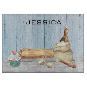 Planche À Découper Monogramme Nom Baking Baker Don