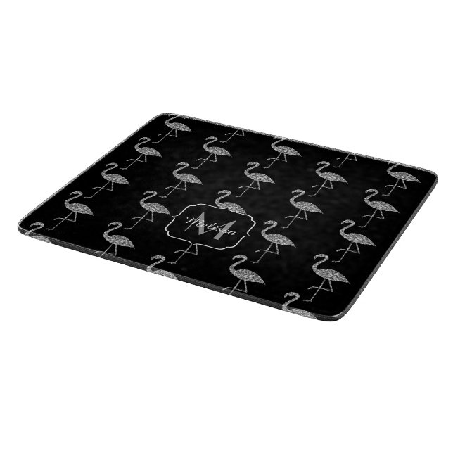 Planche À Découper Monogramme parties scintillant motif argenté brill (Coin)