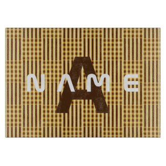 Planche À Découper Monogramme personnalisé Or Luxe élégant Abstrait