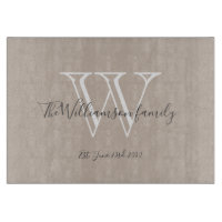 Monogramme rustique Nom de famille Date initiale C