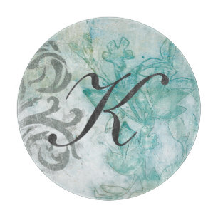 Planche À Découper Monogramme   Spray de fleurs II