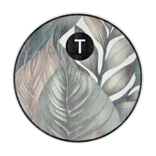 Planche À Découper Monogramme Tropical Glass Cutboard (Devant)