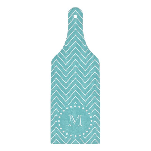 Planche À Découper Monogramme turquoise turquoise du motif | de (Devant)