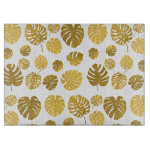 Planche À Découper Monstère d'or moderne Feuille Tropical Motif