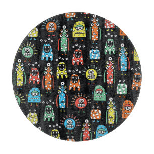Planche À Découper Monstres Aliens : Mignonne Vintage sans couture