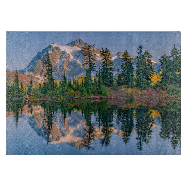 Planche À Découper Mont Shuksan reflété dans le lac Reflection (Devant)